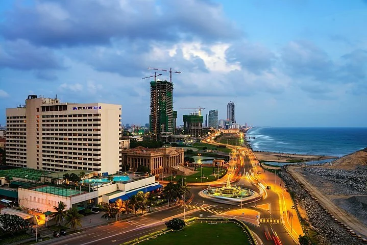 Modern Colombo skyline and city streets
