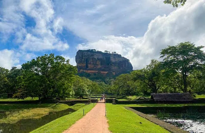Sigiriya countryside and rock view