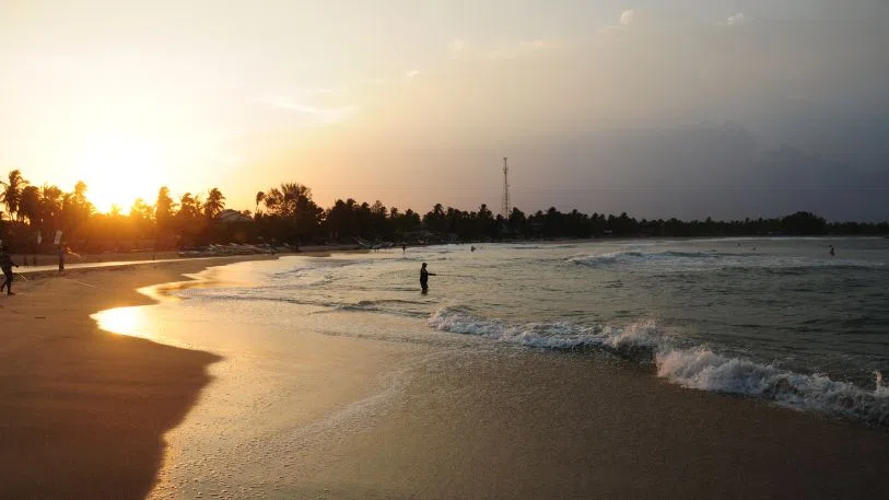 Arugam Bay beach at sunrise