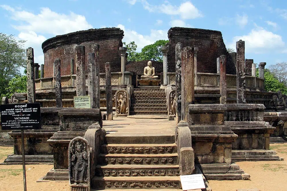 Ancient ruins and stone carvings at Polonnaruwa