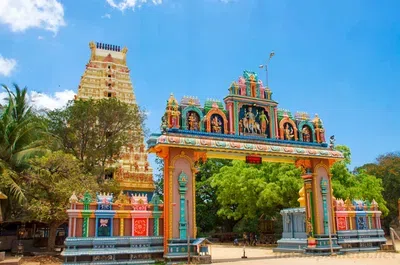 Naguleswaram Temple and the northern Jaffna coast
