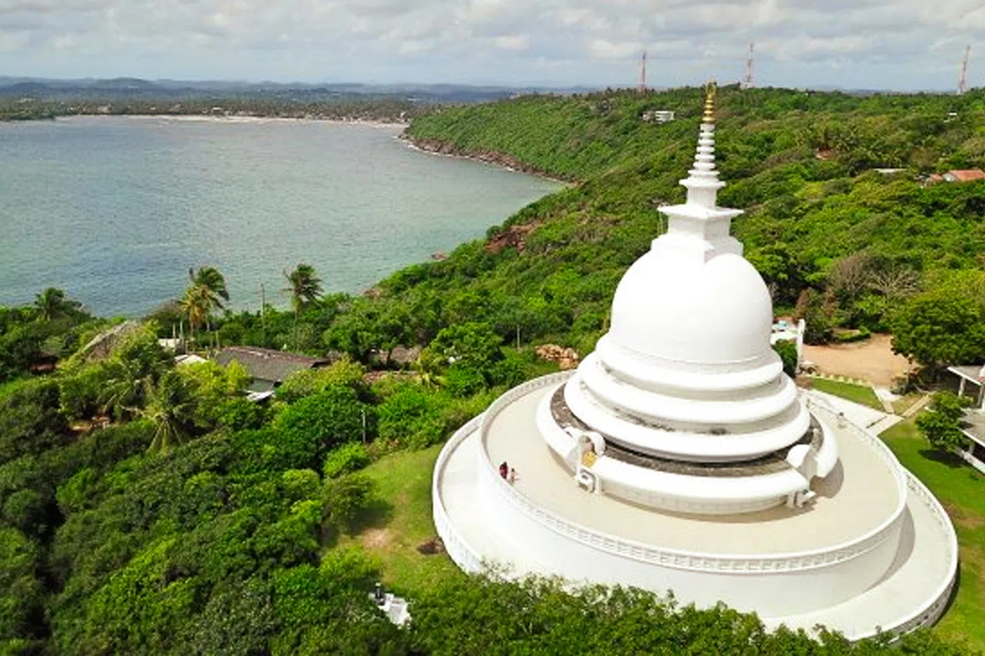 Rumassala hill overlooking the Indian Ocean
