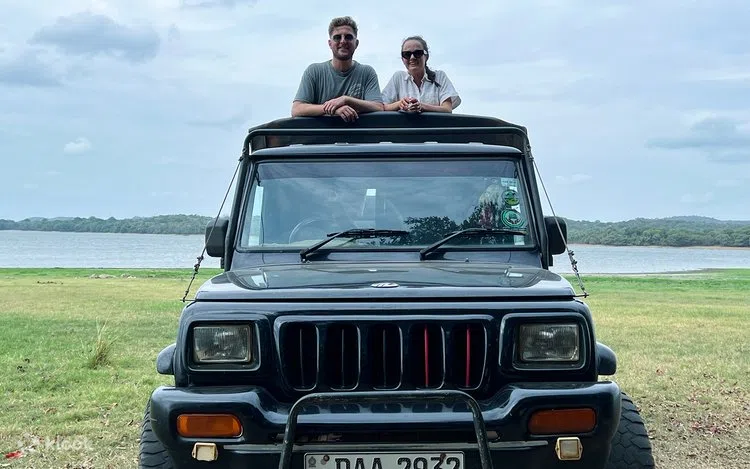 Safari jeep on a dry-zone forest track in Wilpattu
